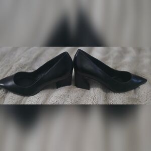 Elegant Black Block Heel Pumps